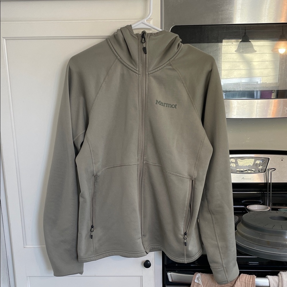 Marmot Full-Zip Hooded Jacket - Olive Green